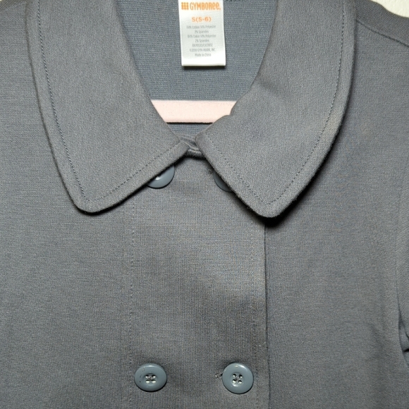 Gymboree Dark Gray Jersey Knit Pea Coat Girls Size S / 5-6 - Picture 3 of 4